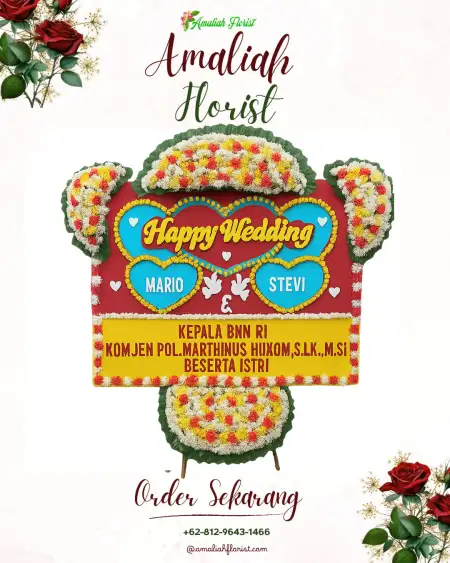 Papan Bunga Pernikahan Tahuna